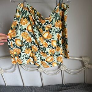 Abercrombie & Fitch Citrus Print Mini Skirt - Green, Orange, Yellow